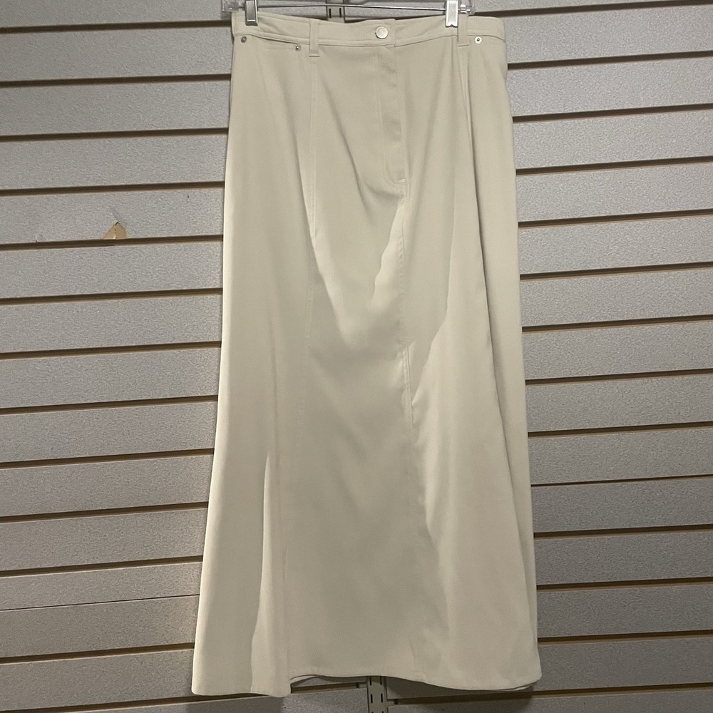 Jo Hardin Pencil Skirt EUC Cream Color‎ Elastic Waist Size 14 Fit Medium